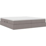  Krevet s madracem i skladištem Sivo-smeđa 200 x 200 cm | shoptok.hr