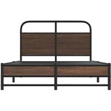 vidaXL Posteljni okvir brez vzmetnice 140x190 cm rjav hrast inž. les | Shoptok.si