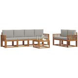 Set vanjskih sofa s jastukom 7 pcs Prirodna i svijetlo siva | Eponuda.com