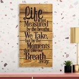 Atelier Del Sofa zidna dekoracija Life Is Not Measured By, 30x3x58 cm, Smeđe boje Cene