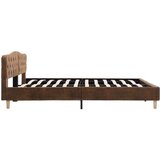  Posteljni okvir rjav iz umetnega semiš usnja 180x200 cm | Shoptok.si