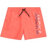 Jack & Jones Kratke kopalne hlače 'FIJI' mornarska / korala / bela | Shoptok.si