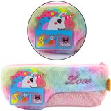  Plush Pencil Case With Unicorn Shiny Elements Unicorn Colorful | shoptok.hr