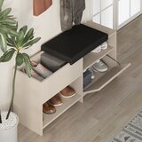 Marckeric Kremno bela omarica za čevlje s klopjo Romi – | Shoptok.si