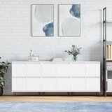 The Living Store Komoda 3 kosi bel inženirski les - Komoda, (21662646) | Shoptok.si