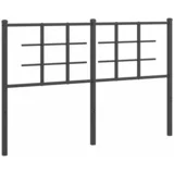 vidaXL Kovinsko posteljno vzglavje črno 140 cm, (21142785)