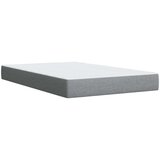 vidaXL Boxspring postelja z vzmetnico svetlo siva 120x190 cm blago | Shoptok.si