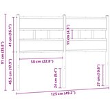  Zamjensko uzglavlje dimljena boja hrasta 120 cm željezo konstruirano drvo | shoptok.hr