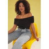 Trendyol ženska bluza Tbbss25Af00031, crna Cene