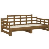  Izvlečna dnevna postelja medeno rjava borovina 2x(90x200) cm, (20601198) | Shoptok.si