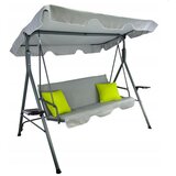 Garden Line Vrtna ljuljačka A‑TYPE 170 × 118 × 153 cm – Siva s jastučićima u lime zelenoj boji Cijene