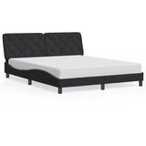 Maison Chic Posteljni okvir - Dvoposteljna postelja - Zakonska postelja brez vzmetnice črn 160x200 cm žamet-J3808, (21774195) | Shoptok.si