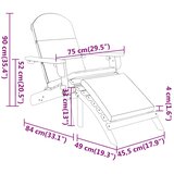  3-dijelna vrtna garnitura Adirondack masivno bagremovo drvo | shoptok.hr