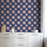  Tapeta - Sunny Patterns - Repeating sun motif on a navy background. 50x1000 Vodootporna | shoptok.hr