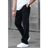 Madmext Men's Black Wide Leg Cargo Pocket Trousers 6811 Cene