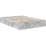  Krevet s od storage s uzglavljem Betonski sivi 135 x 190 cm | shoptok.hr