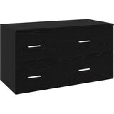  Set namještaja za kupaonicu 2 kom. Crni hrast Konstruirano drvo Crna 62,5 x 44,5 x 50 cm | shoptok.hr