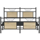  Posteljni okvir brez vzmetnice hrast 150x200 cm inženirski les, (21829432) | Shoptok.si