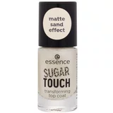 Essence Sugar Touch Transforming Top Coat nadlak s mat zlatnim šljokicama 8 ml