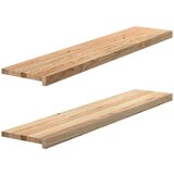 vidaXL Prozorske klupice 2 kom 120x30x2 cm netretirane masivne hrast | shoptok.hr