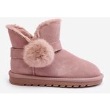 Boto Pink Women's Suede Snow Boots with Cutouts Eraclio | shoptok.hr
