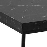 Actona Črna mizica z mizno ploščo v marmornem dekorju 55x110 cm Barossa – | Shoptok.si