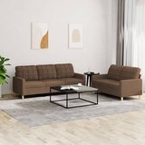 vidaXL 2-dijelni set sofa s jastucima smeđi od tkanine Cijene
