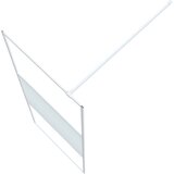 Pregrada za tuš bijela 80 x 195 cm s prozirnim staklom ESG | Eponuda.ba