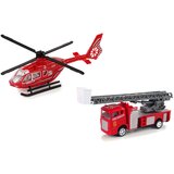  Set vatrogasnih vozila za igru sa helikopterom i kamionom - crveni | shoptok.hr
