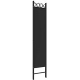 Sobna pregrada s 4 panela crna 160 x 200 cm od tkanine | Eponuda.ba