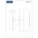 AQUAART kupaonski ormarić lateral 170 bočni, hrast natural | shoptok.hr