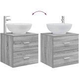  Set namještaja za kupaonicu 3 kom. Siva Sonoma | shoptok.hr