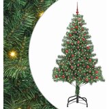 vidaXL Božično drevo med 300 LED z stojalom Zelena 210 cm PVC | Shoptok.si