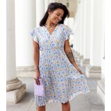 Gemre White pleated floral dress Ottavio | Shoptok.si