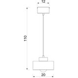 Viseći luster MARTI 1xE27/15W/230V bordo/zlatna | Eponuda.com