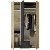 CARRYHOME omara s klasičnimi vrati, barve grafita, hrast artisan | Shoptok.si