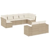 The Living Store Vrtna garnitura 9-delna z blazinami bež poli ratan - Vrtna Sedežna Garniture, (21451870) | Shoptok.si