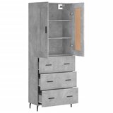  Visoka komoda siva betona 69,5x34x180 cm od konstruiranog drva | shoptok.hr