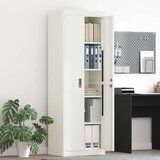 Ormarić Omarica za shranjevanje 2 pcs Bela 60 x 40 x 180 cm Jeklo, (5000152810) | Shoptok.si