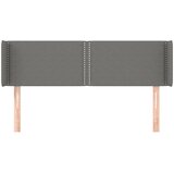  Uzglavlje s ušima tamnosivo 147x16x78/88 cm od tkanine | shoptok.hr