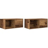 TV ormarići 2 kom staro drvo 60x31x25,5 cm konstruirano drvo | shoptok.hr