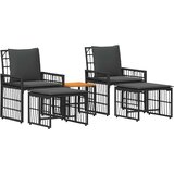  Set vanjskog namještaja 5 pcs Crna i tamno siva | Eponuda.ba