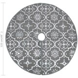 vidaXL Razkošna podloga za novoletno jelko z nogavico siva 122 cm | Shoptok.si