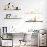 Polica na zidu Zidne 4 pcs Bež 100 x 9 x 3 cm Konstruirano drvo | Eponuda.ba