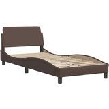  Okvir za krevet bez madraca Hvar smeđi 90x200 cm od umjetne kože | shoptok.hr