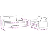  2-dijelni set sofa smeđi od tkanine | shoptok.hr