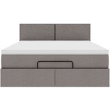 vidaXL Otomanski posteljni okvir z vzmetnico taupe 140x200 cm blago | Shoptok.si