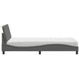 Krevet s madracem Hanko tamnosivi 100 x 200 cm od tkanine | Eponuda.com