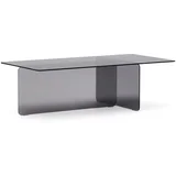 Sivi stakleni stolić za kavu 60x120 cm Zaren –