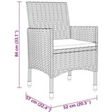  3-dijelni vrtni blagovaonski set od poliratana crni | shoptok.hr